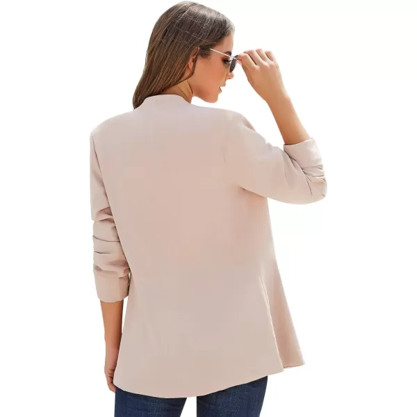 luvamia Womens Casual Long Sleeve Lapel Button Slim Work Office Blazer JacketC Toasted Almond