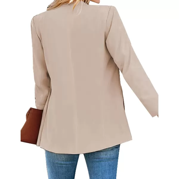 luvamia Womens Casual Long Sleeve Lapel Button Slim Work Office Blazer JacketC Toasted Almond