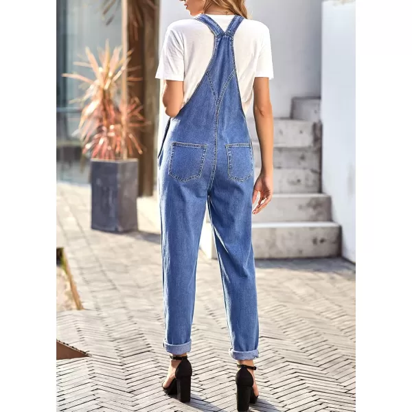 luvamia Womens Casual Stretch Adjustable Denim Bib Overalls Jeans Pants JumpsuitsA1 Cody Blue