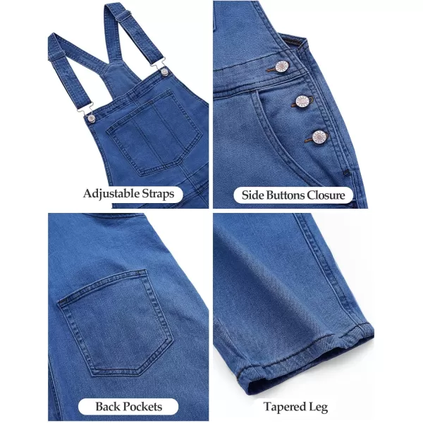 luvamia Womens Casual Stretch Adjustable Denim Bib Overalls Jeans Pants JumpsuitsA1 Cody Blue