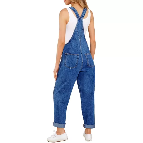 luvamia Womens Casual Stretch Adjustable Denim Bib Overalls Jeans Pants JumpsuitsA1 Cody Blue