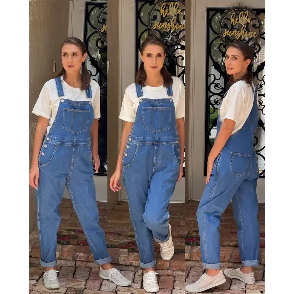 luvamia Womens Casual Stretch Adjustable Denim Bib Overalls Jeans Pants JumpsuitsA1 Cody Blue