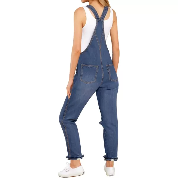 luvamia Womens Casual Stretch Adjustable Denim Bib Overalls Jeans Pants JumpsuitsE Lapis Longing