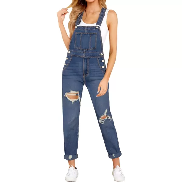 luvamia Womens Casual Stretch Adjustable Denim Bib Overalls Jeans Pants JumpsuitsE Lapis Longing