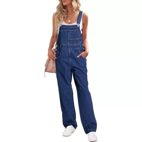 luvamia Overalls Women Loose Fit Denim Bib Baggy Overall Jumpsuit Straight Wide Leg Stretchy Jean Pants FashionA2 Sargasso Sea