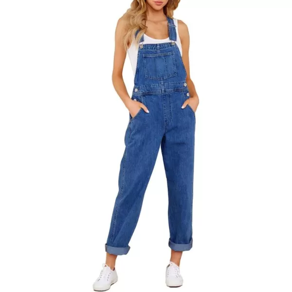 luvamia Womens Casual Stretch Adjustable Denim Bib Overalls Jeans Pants JumpsuitsA1 Cody Blue