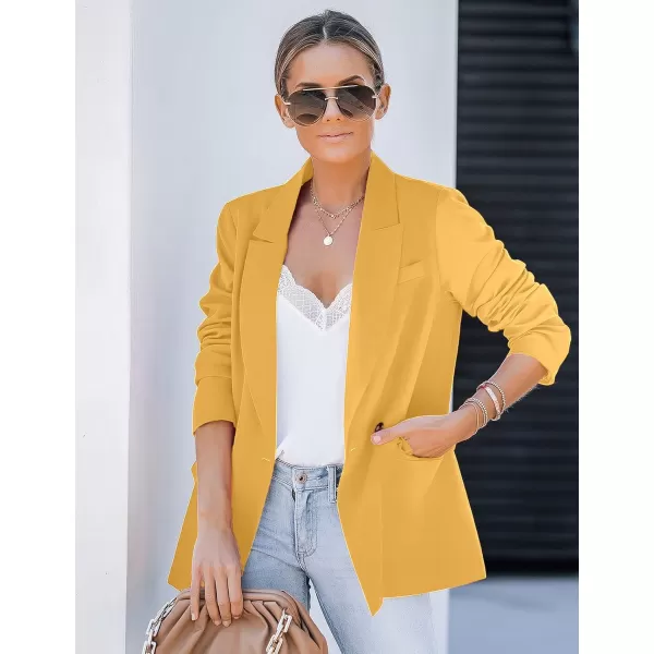 luvamia Blazer Jackets for Women Work Casual Office Long Sleeve Fashion Dressy Business OutfitsBeeswax