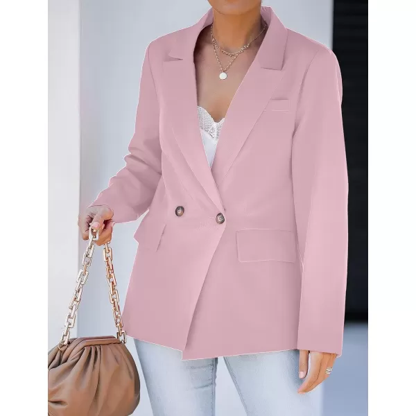 luvamia Blazer Jackets for Women Work Casual Office Long Sleeve Fashion Dressy Business OutfitsCameo Pink