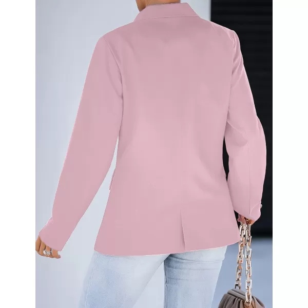 luvamia Blazer Jackets for Women Work Casual Office Long Sleeve Fashion Dressy Business OutfitsCameo Pink