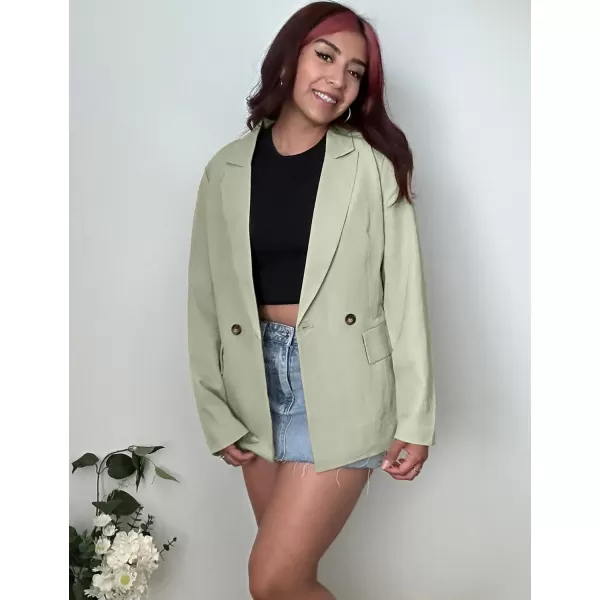 luvamia Blazer Jackets for Women Work Casual Office Long Sleeve Fashion Dressy Business OutfitsLaurel Green