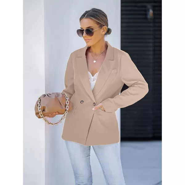 luvamia Blazer Jackets for Women Work Casual Office Long Sleeve Fashion Dressy Business OutfitsShifting Sand