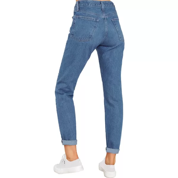 luvamia Boyfriend Jeans for Women Stretch High Waisted Ripped Distressed Mom Jeans Slim Denim PantsS Lapis Air