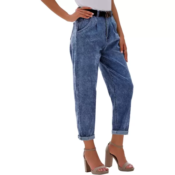 luvamia Mom Jeans for Women Trendy High Waisted Stretchy Loose Jeans for Women Denim PantsA Lapis Air