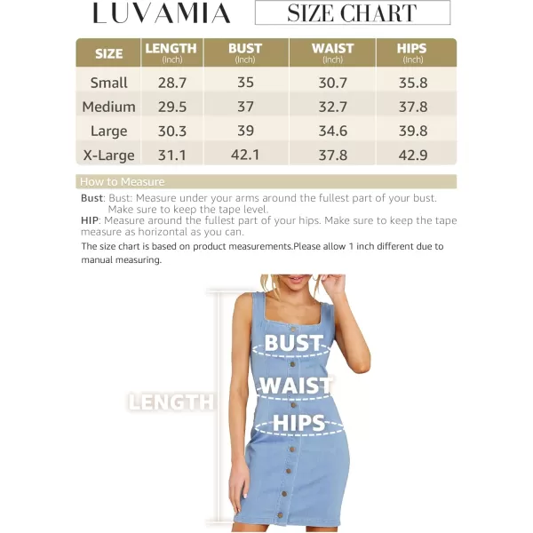 luvamia Womens Casual V Neck Sleeveless Jeans Button Down Denim Short DressOcean Aqua Blue