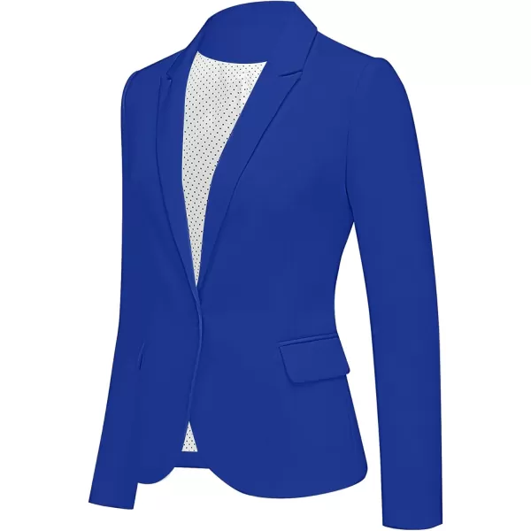 luvamia Womens Long Sleeve Formal Notch Lapel Button Down Blazer Pockets JacketRoyal Blue