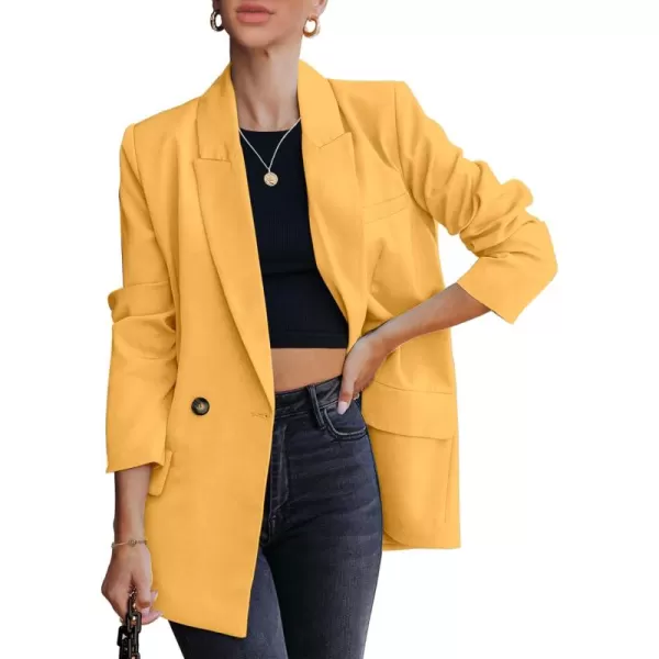 luvamia Blazer Jackets for Women Work Casual Office Long Sleeve Fashion Dressy Business OutfitsBeeswax