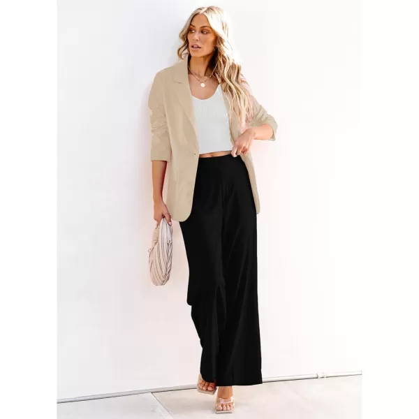 luvamia Blazers for Women Business Casual Dressy Work Fashion Lightweight Spring Summer Linen Unlined 2024 Suit JacketsBeige