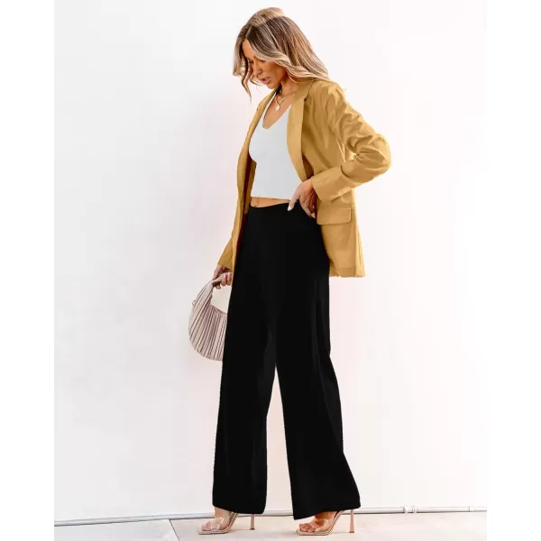 luvamia Blazers for Women Business Casual Dressy Work Fashion Lightweight Spring Summer Linen Unlined 2024 Suit JacketsHoney Yellow