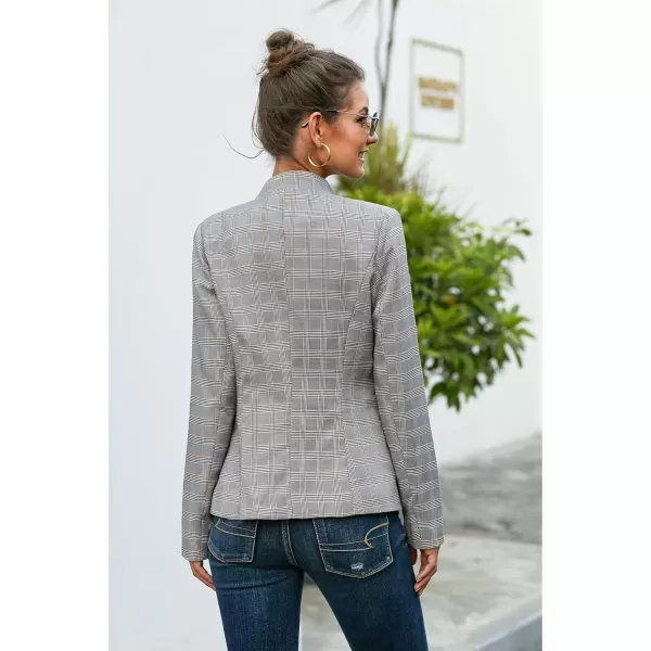 luvamia Womens Open Front Long Sleeves Work Blazer Casual Buttons Jacket SuitB Mutlicolured