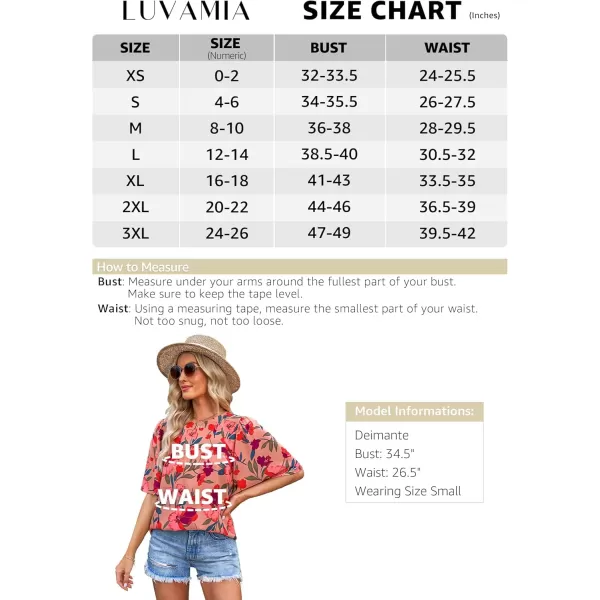 luvamia 2024 Blouses for Women Dressy Casual Floral Boho Babydoll Flowy Tops Summer Short Bell Sleeves ShirtsDusty Pink Floral