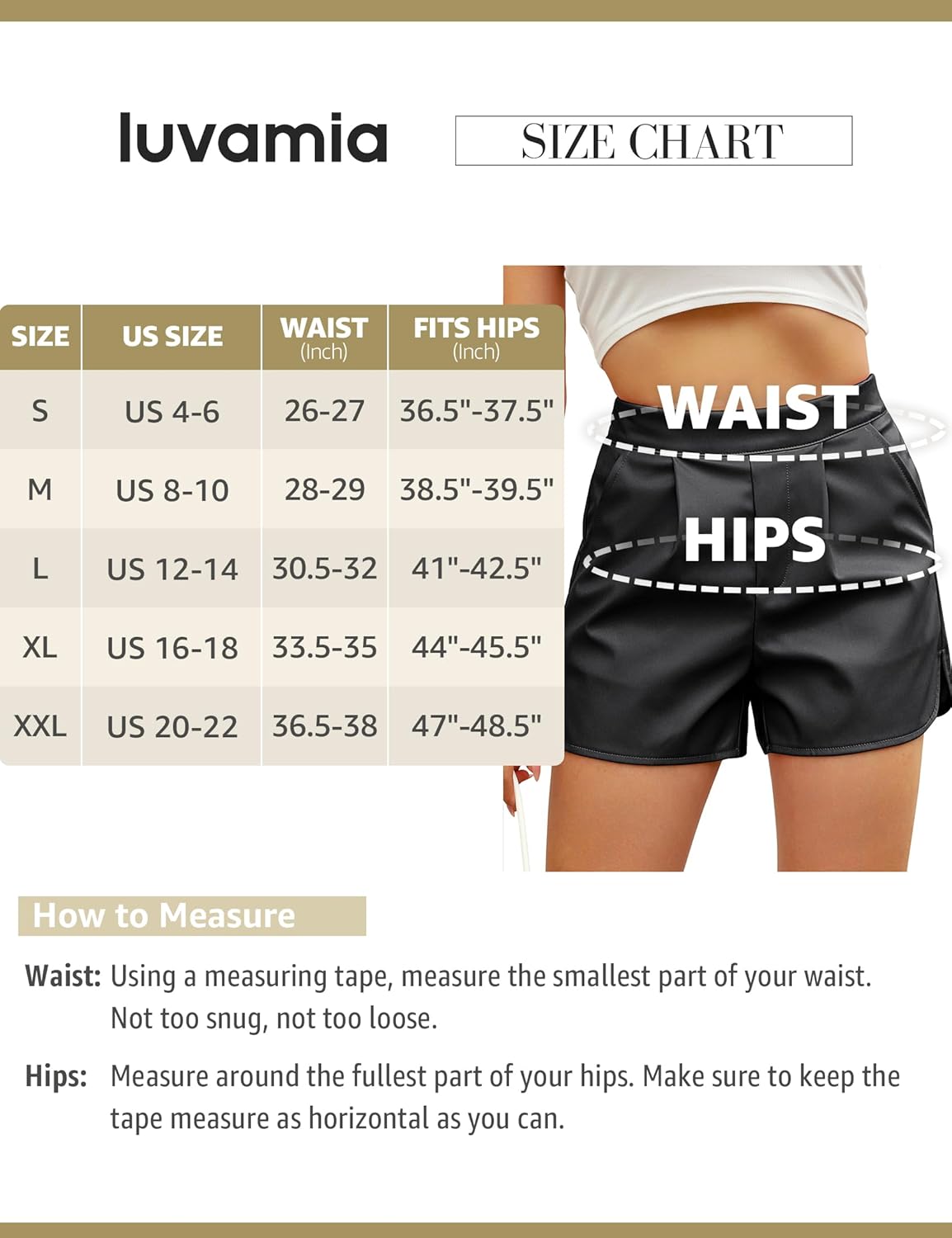 luvamia Faux Leather Shorts for Women High Wasited Pull On Pleated Side Slit Pleather Shorts with Elastic Waist PocketsBlack