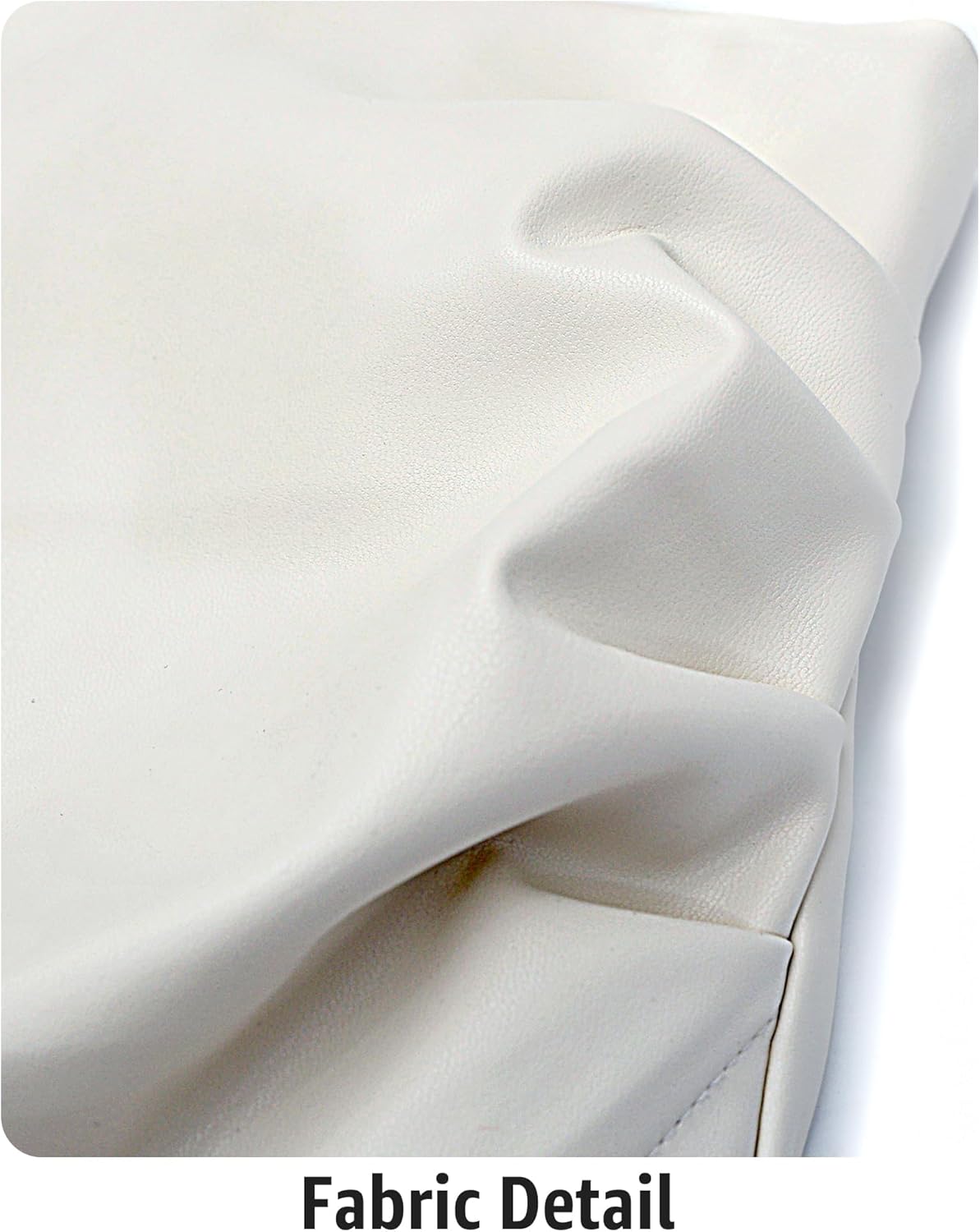 luvamia Shorts for Women Faux Leather Skorts High Waisted PU Leather Shorts Elastic Waist Ruched Wrap Skorts SkirtsAntique White