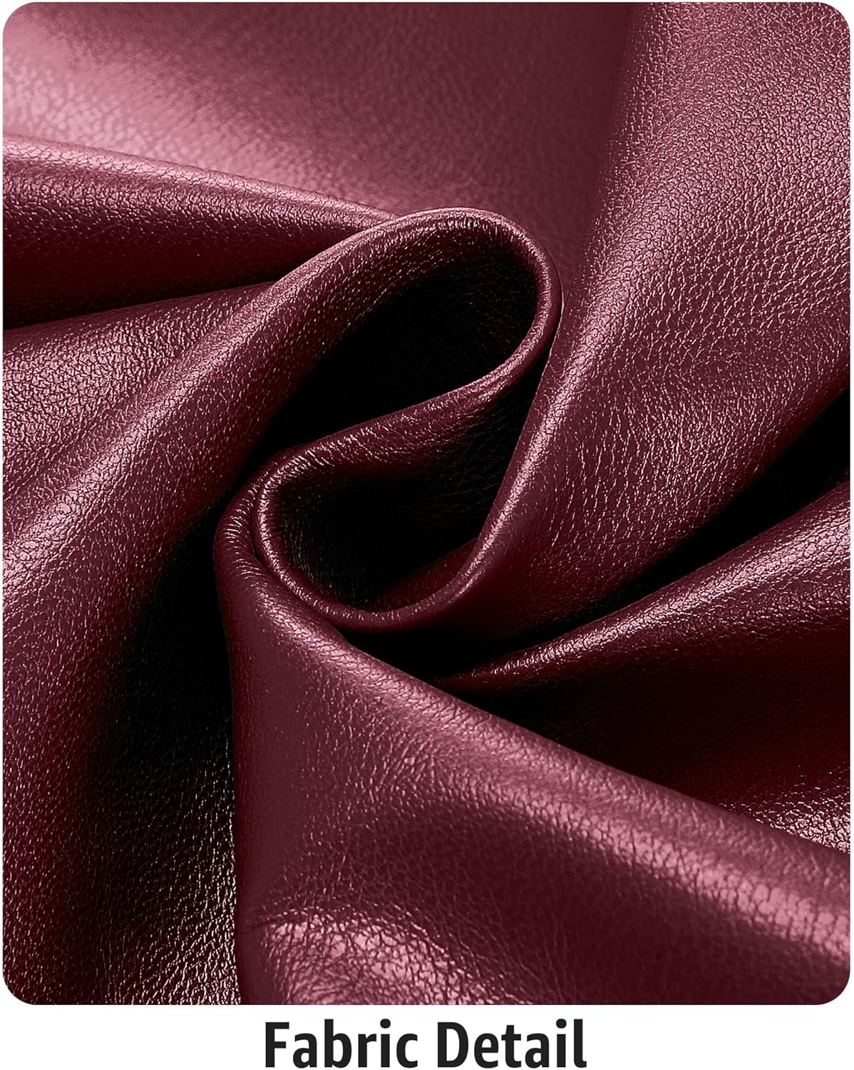 luvamia Shorts for Women Faux Leather Skorts High Waisted PU Leather Shorts Elastic Waist Ruched Wrap Skorts SkirtsRuby Wine