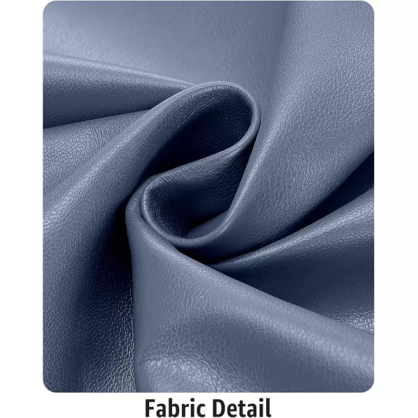 luvamia Shorts for Women Faux Leather Skorts High Waisted PU Leather Shorts Elastic Waist Ruched Wrap Skorts SkirtsBlue Gray