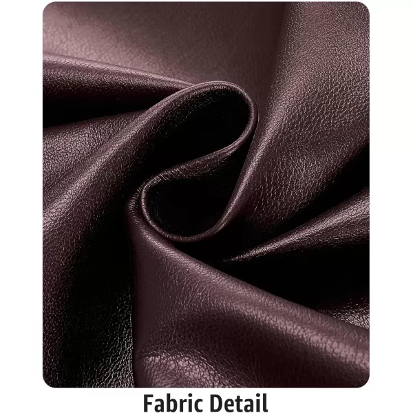 luvamia Shorts for Women Faux Leather Skorts High Waisted PU Leather Shorts Elastic Waist Ruched Wrap Skorts SkirtsChocolate Brown