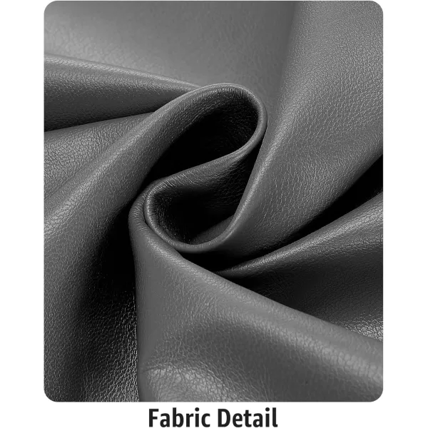 luvamia Shorts for Women Faux Leather Skorts High Waisted PU Leather Shorts Elastic Waist Ruched Wrap Skorts SkirtsDark Gray