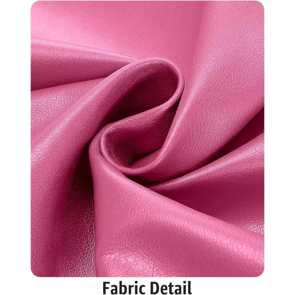 luvamia Shorts for Women Faux Leather Skorts High Waisted PU Leather Shorts Elastic Waist Ruched Wrap Skorts SkirtsHot Pink