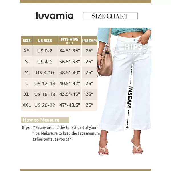 imageluvamia Wide Leg Jeans for Women Trendy High Waisted Flare Jeans Cropped Denim Pants Stretchy Baggy with Patch PocketsOffwhite