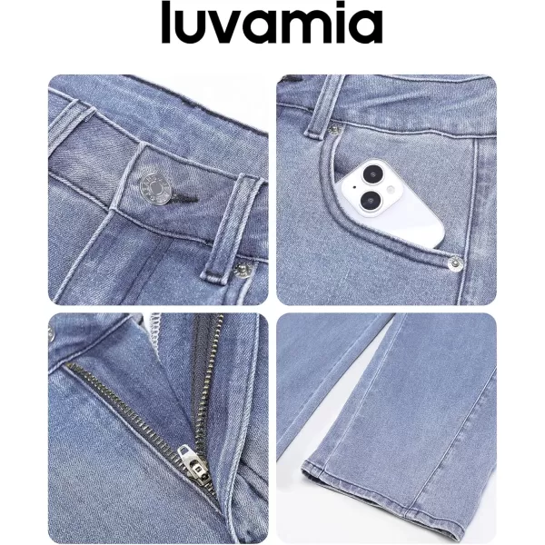 imageluvamia Barrel Jeans for Women High Waisted Trendy Baggy Stretch Denim Side Seamed Trouser Jeans Loose Fit Jean PantsRoadknight Blue