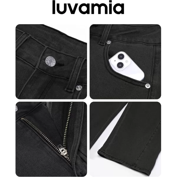 imageluvamia Barrel Jeans for Women High Waisted Trendy Baggy Stretch Denim Side Seamed Trouser Jeans Loose Fit Jean PantsWashed Black