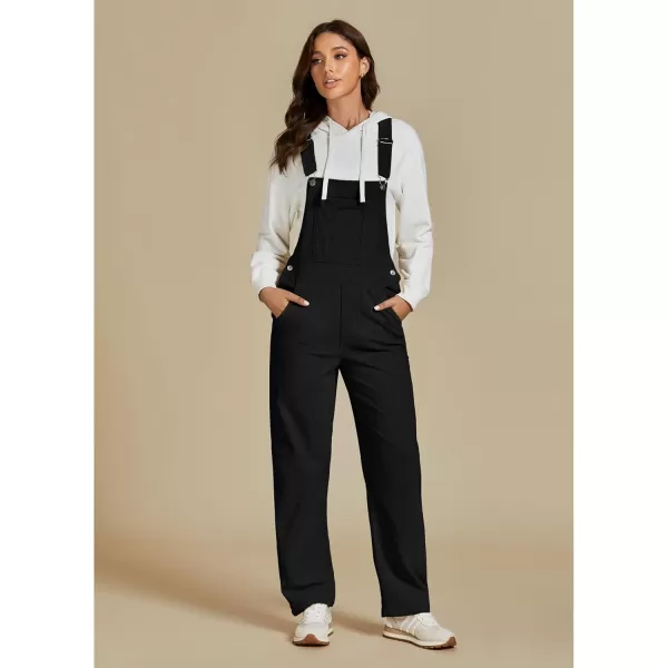 imageluvamia Corduroy Overalls for Women Bib Straight Leg Baggy Carpenter Adjustable Strap Fall Jumpsuit Overalls with PocketBlack