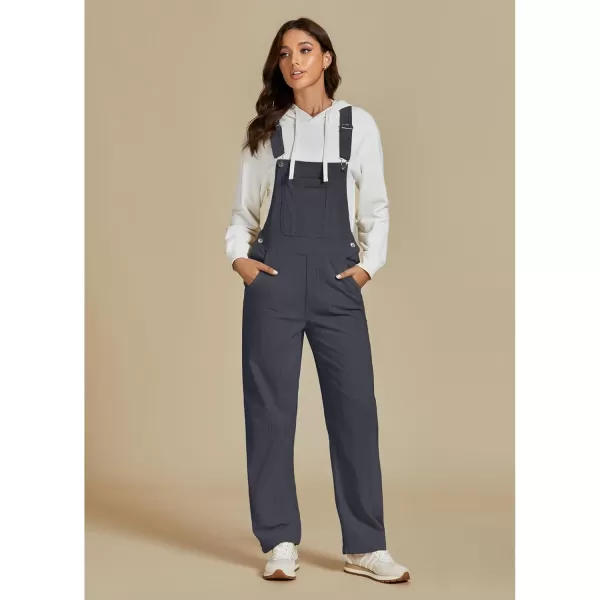 imageluvamia Corduroy Overalls for Women Bib Straight Leg Baggy Carpenter Adjustable Strap Fall Jumpsuit Overalls with PocketCharcoal