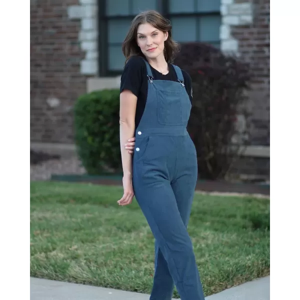 imageluvamia Corduroy Overalls for Women Bib Straight Leg Baggy Carpenter Adjustable Strap Fall Jumpsuit Overalls with PocketMoroccan Blue