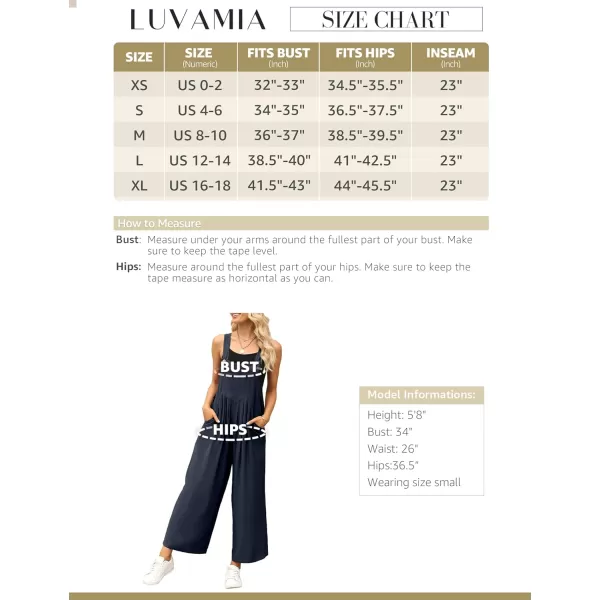 imageluvamia Jumpsuits for Women Casual Loose Wide Leg Boho Overall Jumpsuit Baggy Summer Outfits with Pockets Bib OverallsDark Blue