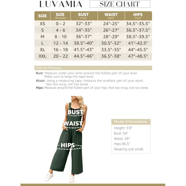 imageluvamia Jumpsuits for Women Casual Loose Wide Leg Boho Overall Jumpsuit Baggy Summer Outfits with Pockets Bib OverallsEvergreen