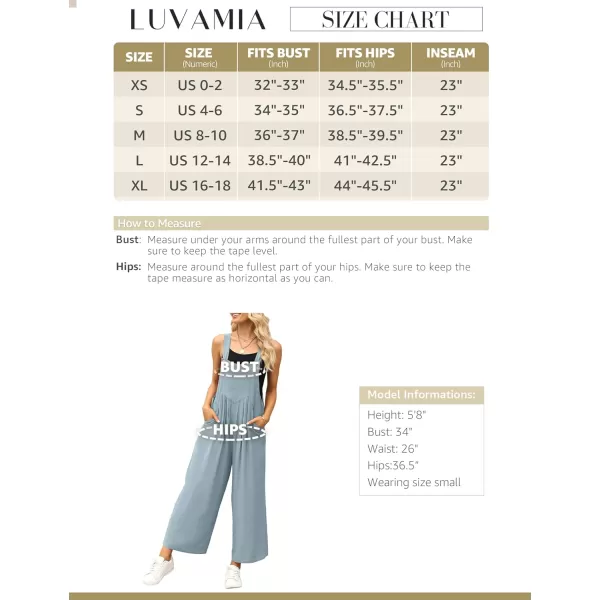 imageluvamia Jumpsuits for Women Casual Loose Wide Leg Boho Overall Jumpsuit Baggy Summer Outfits with Pockets Bib OverallsLake Blue