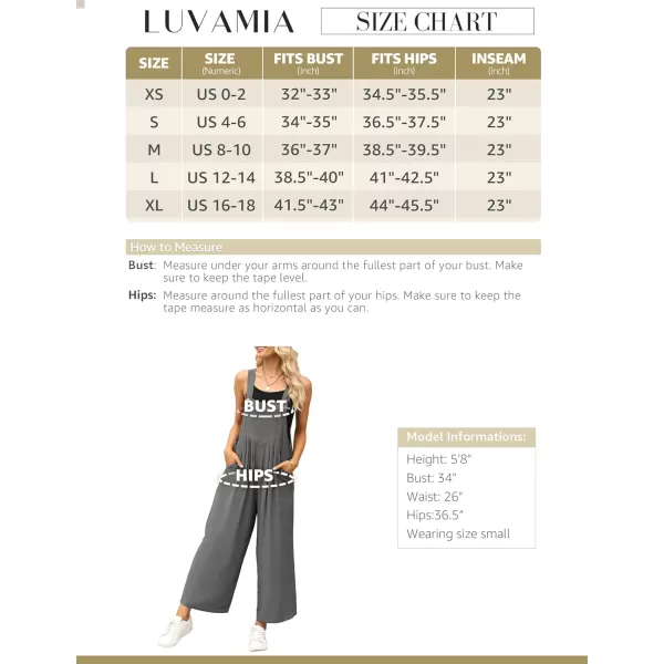 imageluvamia Jumpsuits for Women Casual Loose Wide Leg Boho Overall Jumpsuit Baggy Summer Outfits with Pockets Bib OverallsUltimate Gray