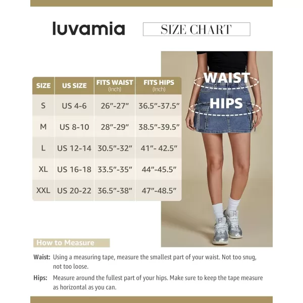 imageluvamia Jean Skirts for Women Denim Stretchy Cargo High Waisted Trendy Y2K Mini Skirt with Utility PocketsBlue Tides