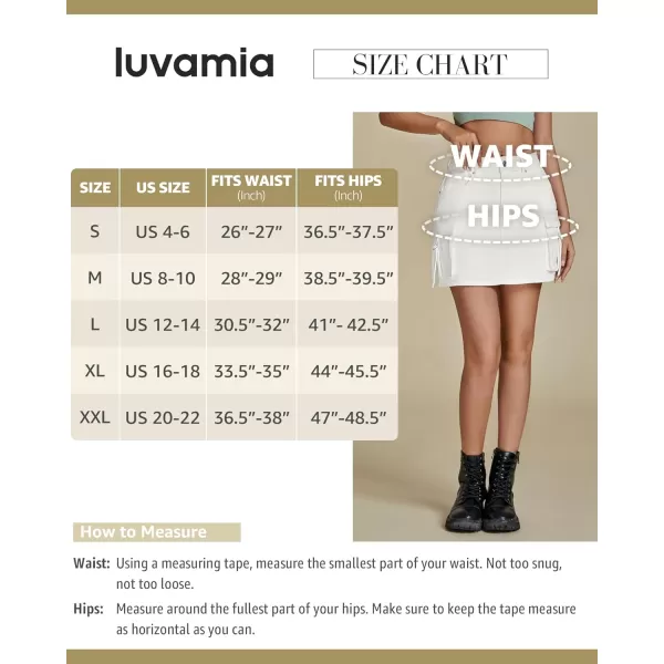 imageluvamia Jean Skirts for Women Denim Stretchy Cargo High Waisted Trendy Y2K Mini Skirt with Utility PocketsCream White