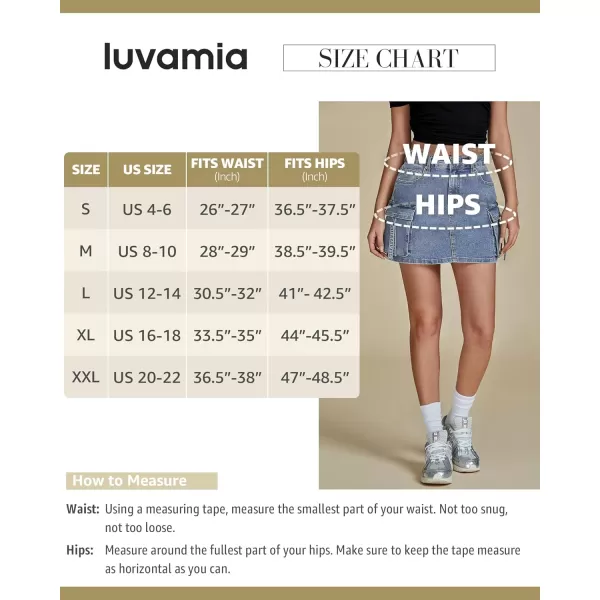 imageluvamia Jean Skirts for Women Denim Stretchy Cargo High Waisted Trendy Y2K Mini Skirt with Utility PocketsDaylight Blue