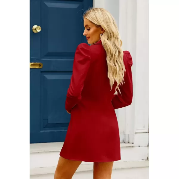 imageluvamia 2023 Blazer Dress for Women Business Casual Outfits for Work Puff Sleeves Blazers Jackets Fashion Dressy