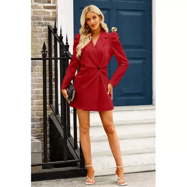 imageluvamia 2023 Blazer Dress for Women Business Casual Outfits for Work Puff Sleeves Blazers Jackets Fashion Dressy