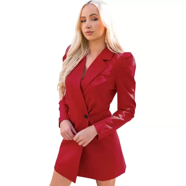 imageluvamia 2023 Blazer Dress for Women Business Casual Outfits for Work Puff Sleeves Blazers Jackets Fashion Dressy