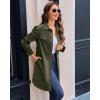 imageluvamia Denim Dress for Women 2024 Jean Spring Dressescowgirl Western Casual Long Sleeve Button Down Dress with PocketsArmy Green