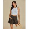 imageluvamia Linen Shorts for Women Trendy High Waisted Casual Summer Pull On Drawstring Beach Loost Fit Shorts with PocketsCoffee Brown