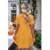 imageluvamia Shirt Dresses for Women Button Down Babydoll Collared Swing A Line Short Tunic DressRadiant Yellow